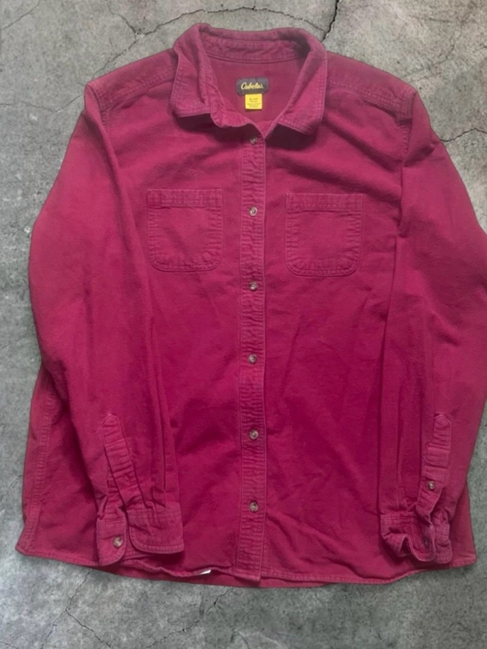 Cabela's Red Button-Up Shirt
